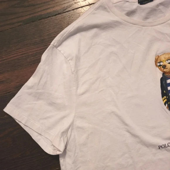 POLO RALPH LAUREN Preppy Bear white classic fit Men's XXL short sleeve t-shirt - Picture 5 of 15